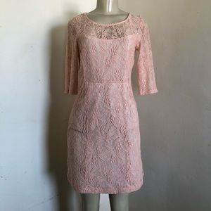 Anthropologie Maeve XS Pink Peach Lace Dress